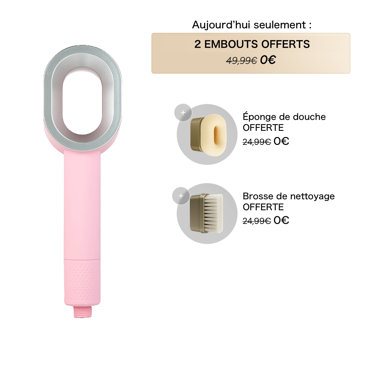 Vyoom Pure - Pommeau de douche Premium filtrant (3 en 1)