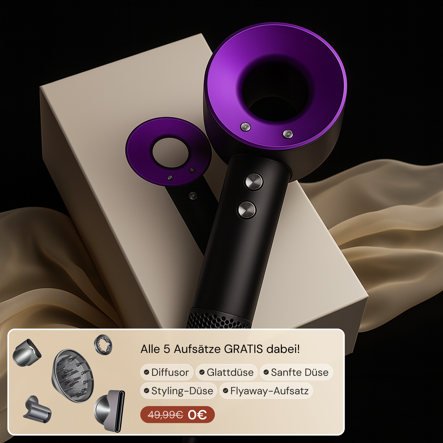 Vyoom AirPro - Sèche-cheveux haute performance (5 en 1)