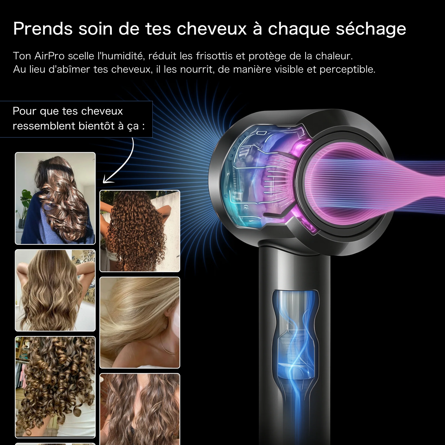 Vyoom AirPro - Sèche-cheveux haute performance (5 en 1)