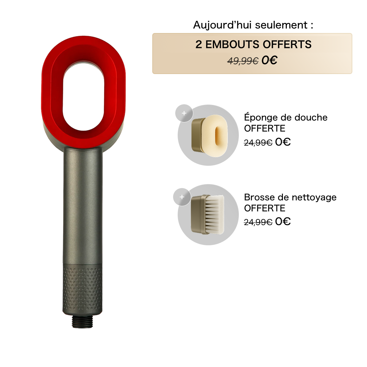 Vyoom Pure - Pommeau de douche Premium filtrant (3 en 1)