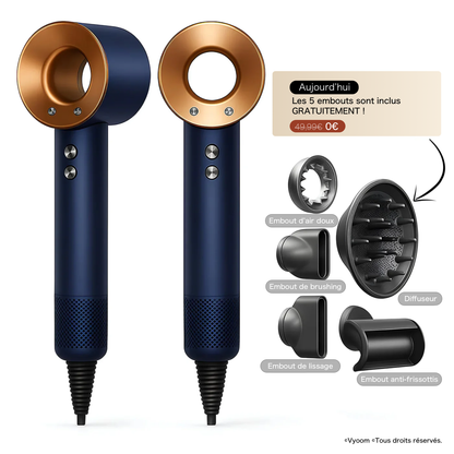 Vyoom AirPro - Sèche-cheveux haute performance (5 en 1)
