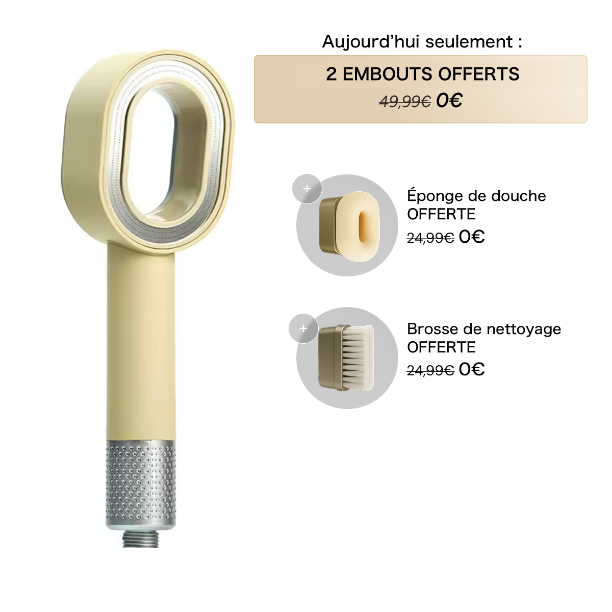 Vyoom Pure - Pommeau de douche Premium filtrant (3 en 1)